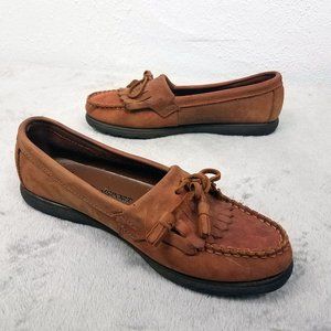 Ciaosport Women's Size 8 Leather Moccasins Flats Loafers Slip On Oxford Shoes